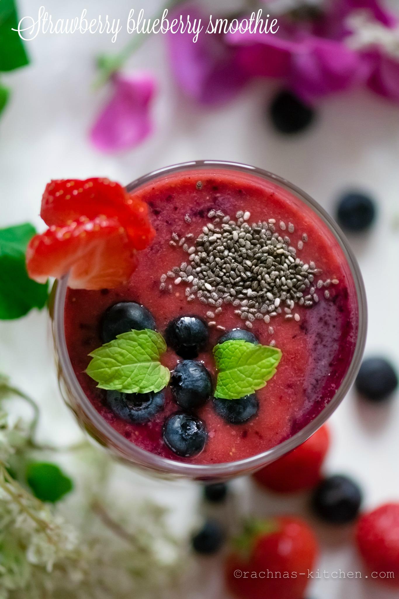 Strawberry blueberry smoothie